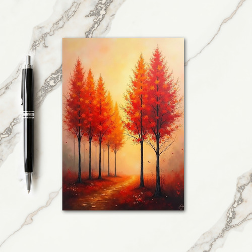 Autumn Forest Art Card