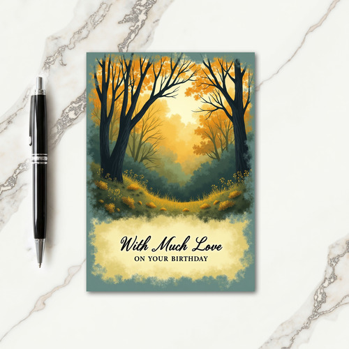 Autumn Forest Birthday Card