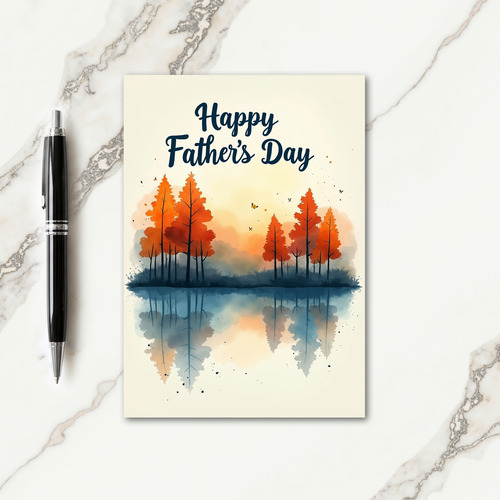 Autumn Forest Fathers Day Card