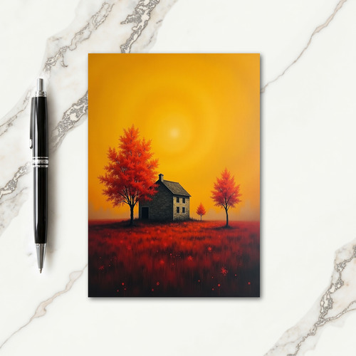 Autumn Glow Dwelling Birthday Card