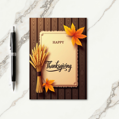 Autumn Harvest Thanksgiving Card thumbnail