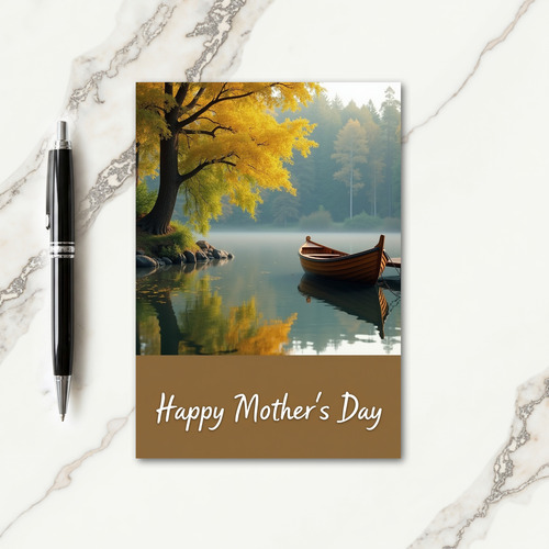 Autumn Lake Mothers Day Scene Card