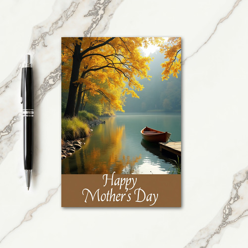 Autumn Lakeside Mothers Day Card