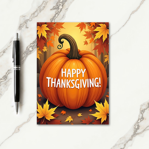 Autumn Leaf Thanksgiving Card thumbnail