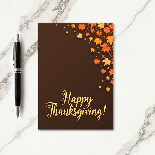 Autumn Leaves Thanksgiving Card