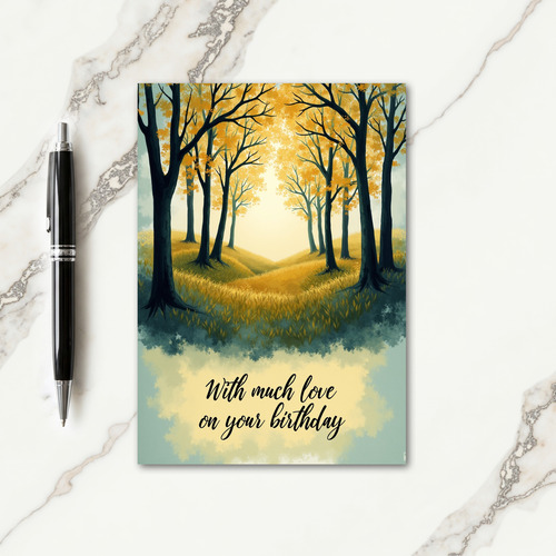 Autumn Light Birthday Card