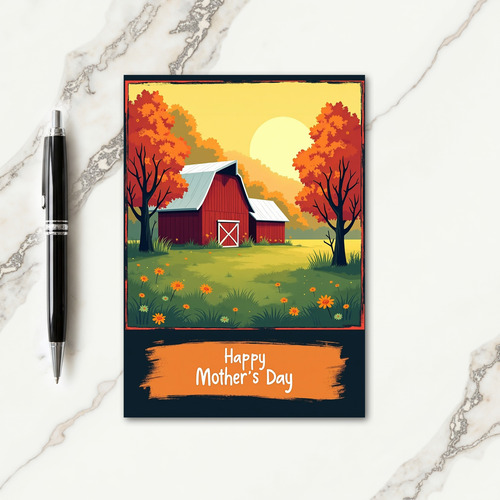 Autumn Mother Illustration Card