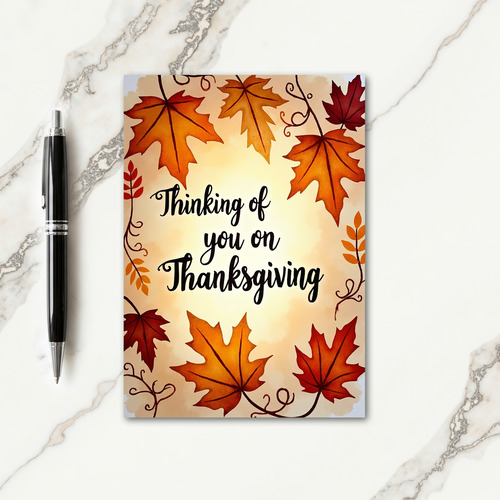 Autumn Thoughts Thanksgiving Card