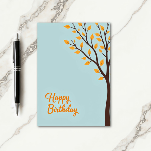 Autumn Tree Birthday Card