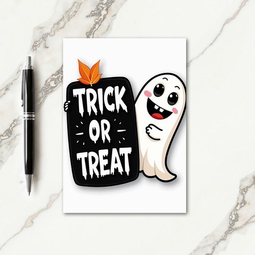 Autumn Trick Or Treat Card thumbnail