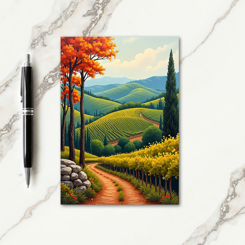 Autumn Vineyard Birthday Card