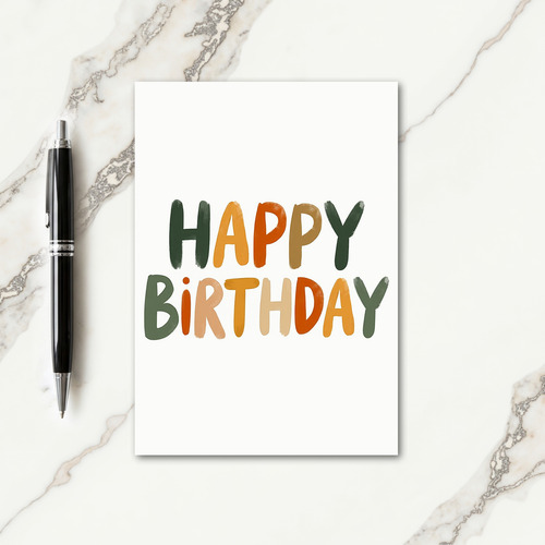 Autumnal Birthday Art Card