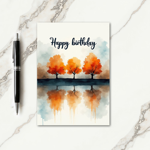 Autumnal Birthday Card
