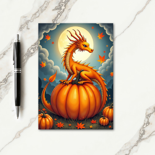 Autumnal Dragons Perch Card
