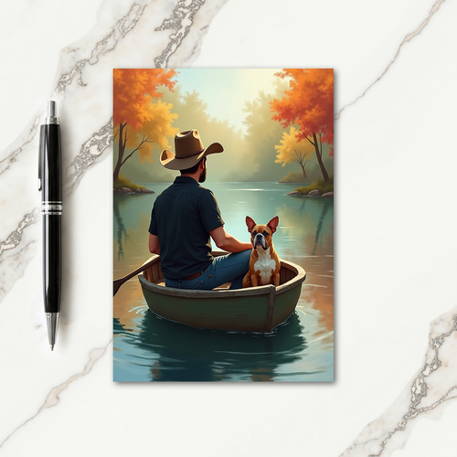 Autumnal Fathers Day Boat Card