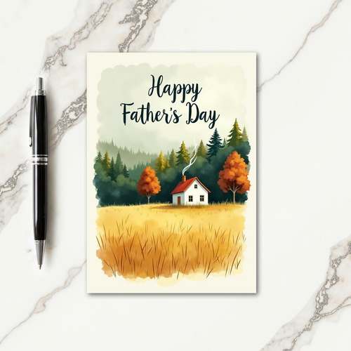 Autumnal Fathers Day Home Card