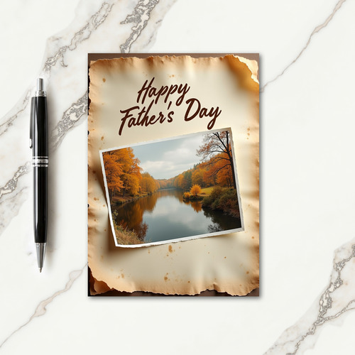 Autumnal Fathers Day Photo Card