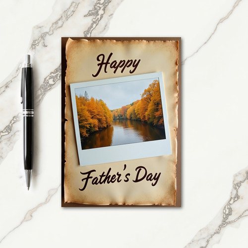 Autumnal Fathers Day Scene Card