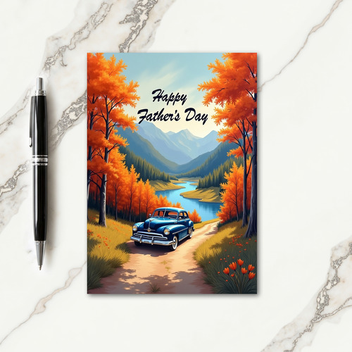 Autumnal Fathers Day Vista Card