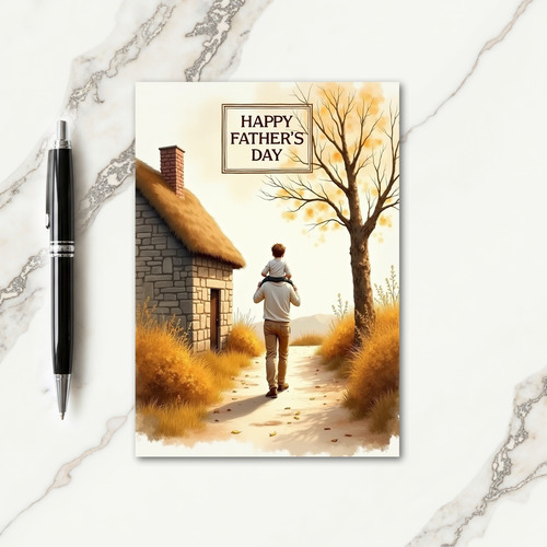 Autumnal Fathers Day Walk Card