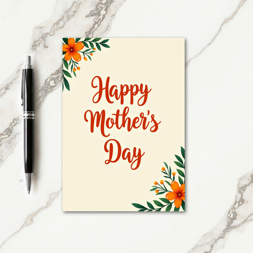 Autumnal Mothers Day Script Card