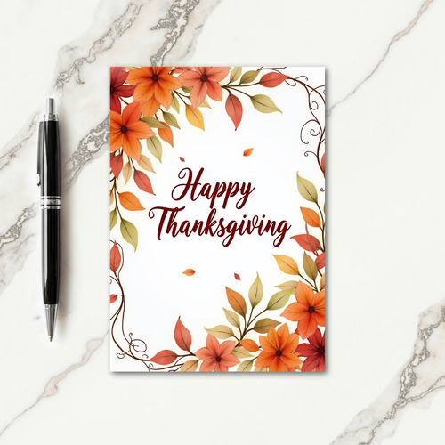 Autumnal Thanksgiving Blessings Card