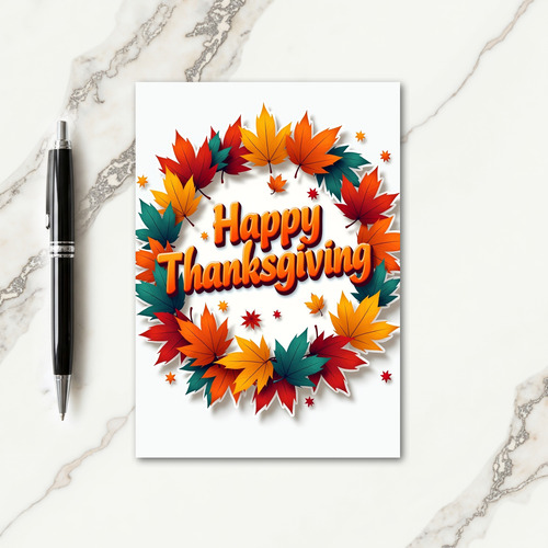Autumnal Thanksgiving Message Card