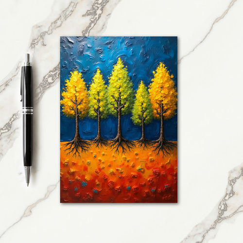 Autumnal Tree Birthday Card
