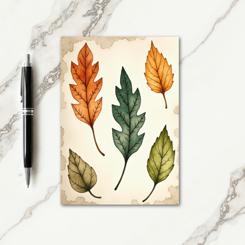 Autumns Embrace Leaf Medley Card