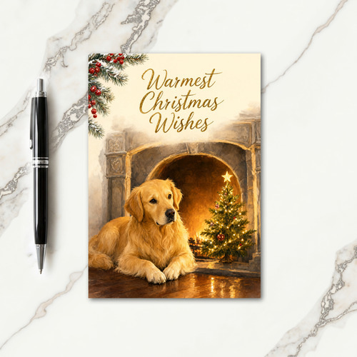 Avanti Golden Retriever Christmas Card