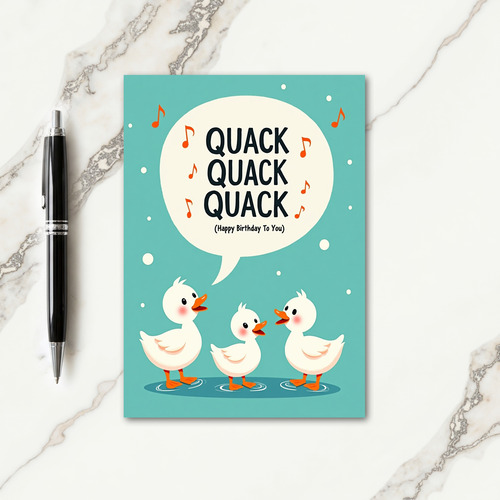 Avian Birthday Illustration Card