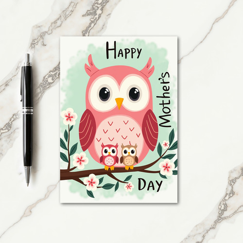 Avian Family Mothers Day Card