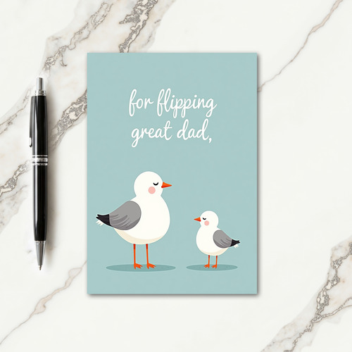 Avian Fathers Day Scene Card