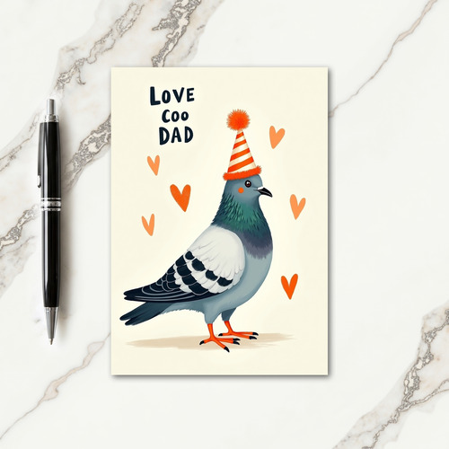 Avian Love Coo Dad Card
