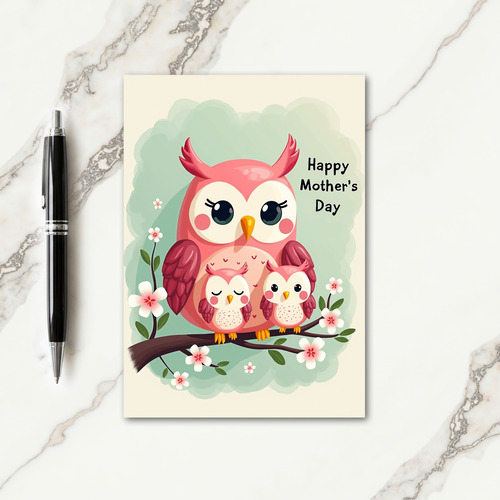 Avian Mothers Day Family Scene Card