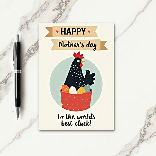 Avian Mothers Day Illustration Card