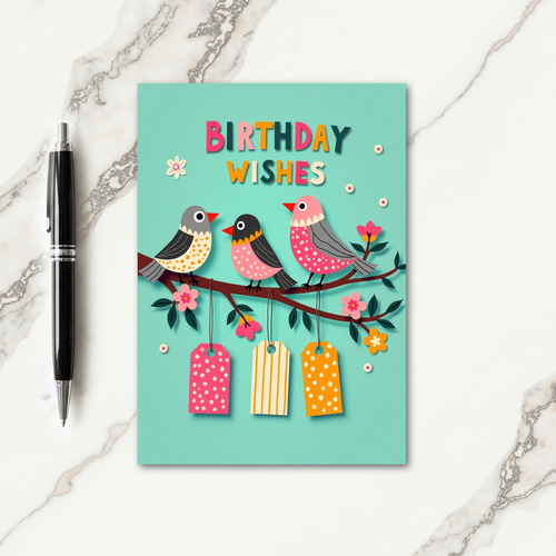 Avian Wishes Birthday Card