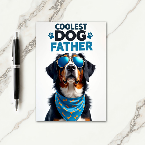 Aviator Dog Father Tribute Card