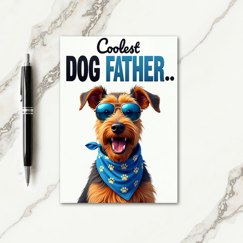 Aviator Dog Fathers Day Image Card