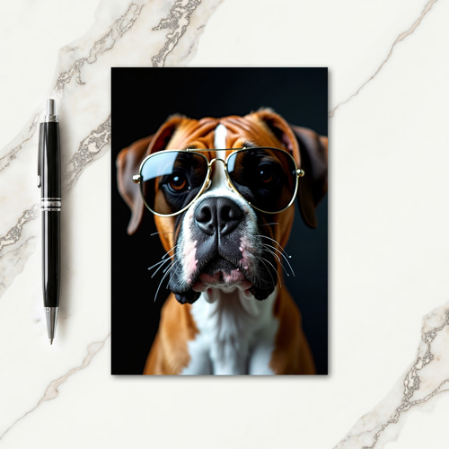 Aviator Dog Fathers Day Style Card