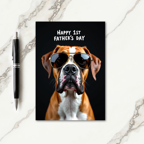 Aviator Pup Fathers Day Card