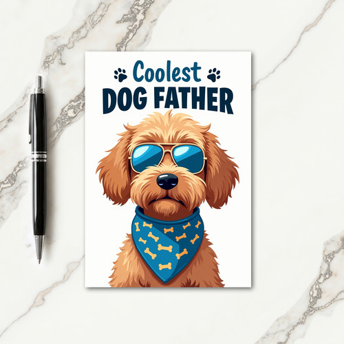 Aviator Pup Fathers Day Keepsake Card