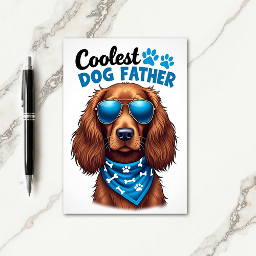 Aviator Pup Fathers Day Wish Card