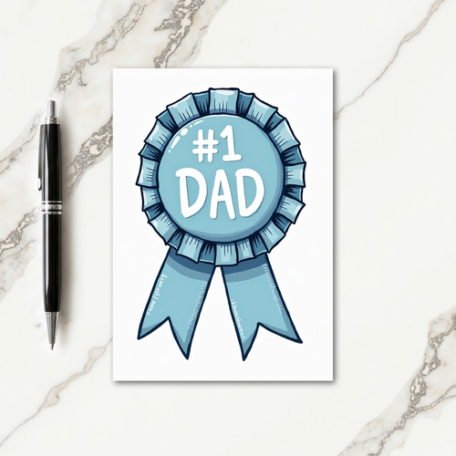 Award Ribbon Fathers Day Card