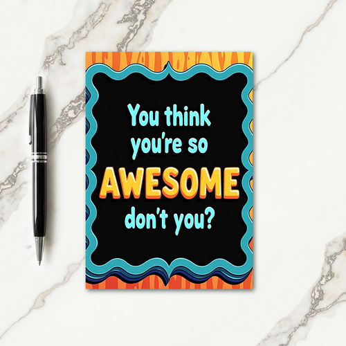 Awesome Birthday Text Art Card