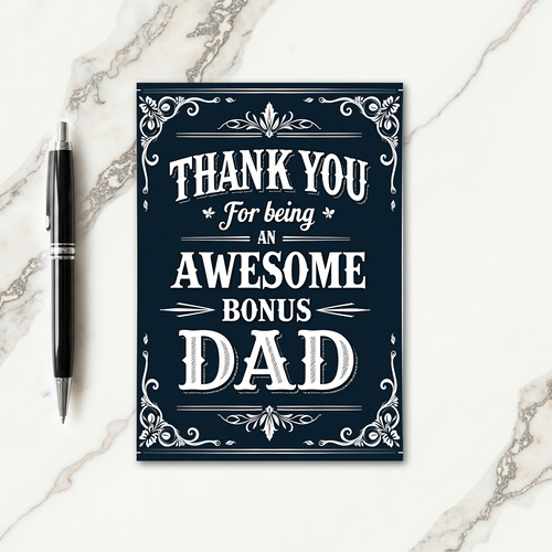 Awesome Bonus Dad Floral Card