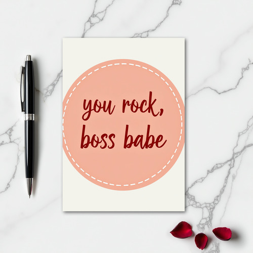 Awesome Boss Babe You Rock Card