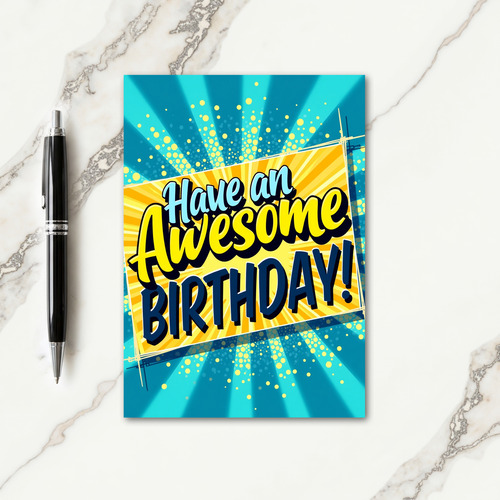 Awesome Confetti Birthday Card