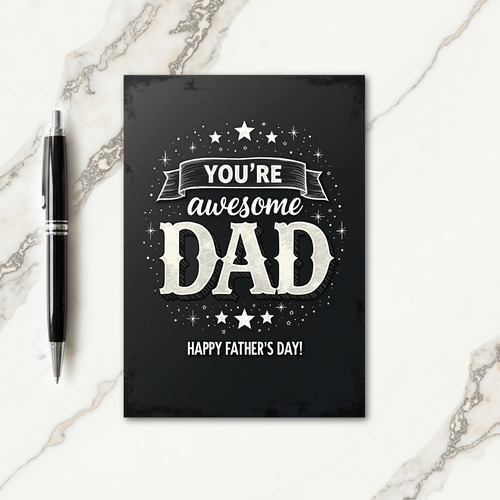 Awesome Dad Chalkboard Card