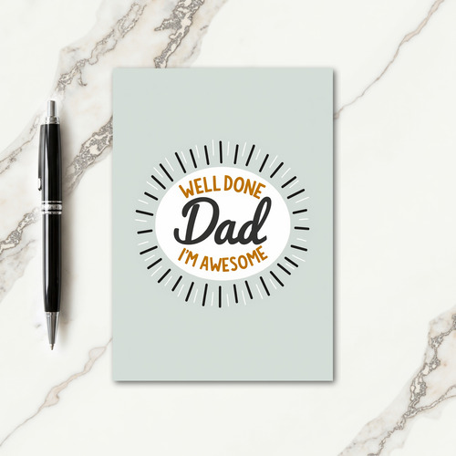 Awesome Dad Day Burst Card